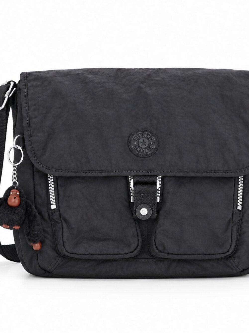 Monkey Charm Y2K Kipling New Rita Medium Shoulder Bag Black HB3265-001 Crossbody